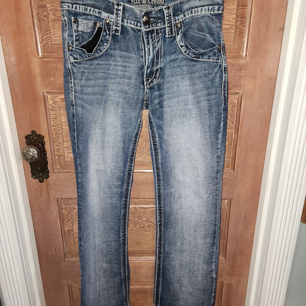 Axe and crown jeans